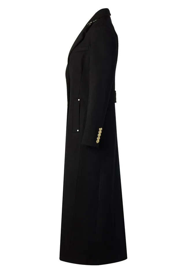 Holland Cooper Full Length Regency Coat Soft Black Women Tailoring