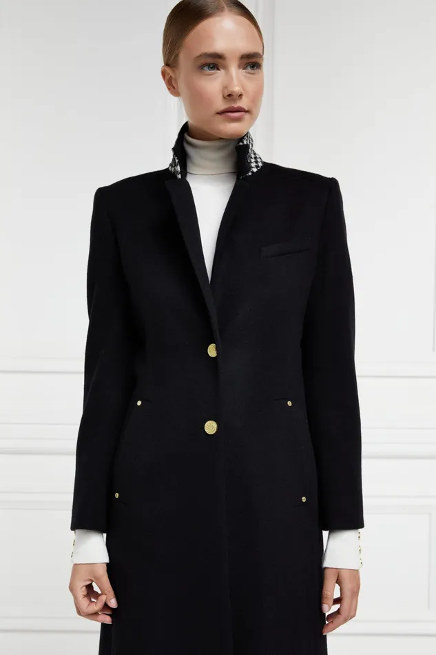 Holland Cooper Full Length Regency Coat Soft Black Women Tailoring