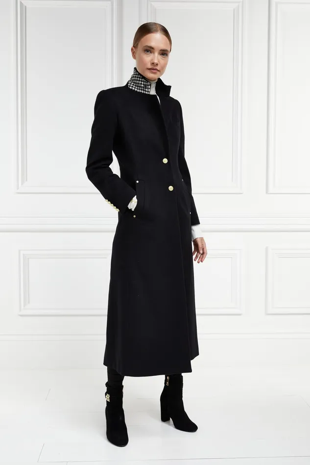 Holland Cooper Full Length Regency Coat Soft Black Women Tailoring