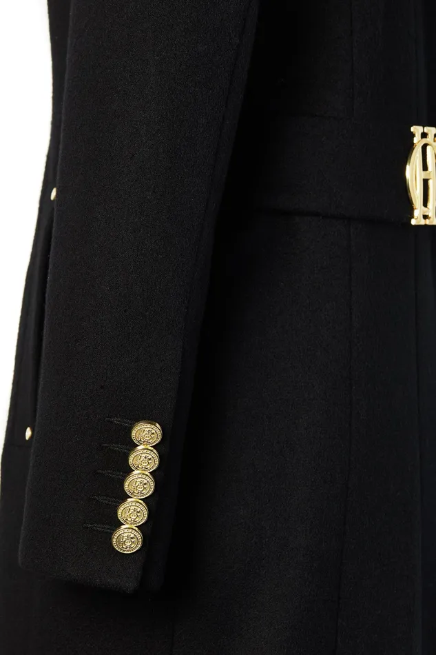 Holland Cooper Full Length Regency Coat Soft Black Women Tailoring