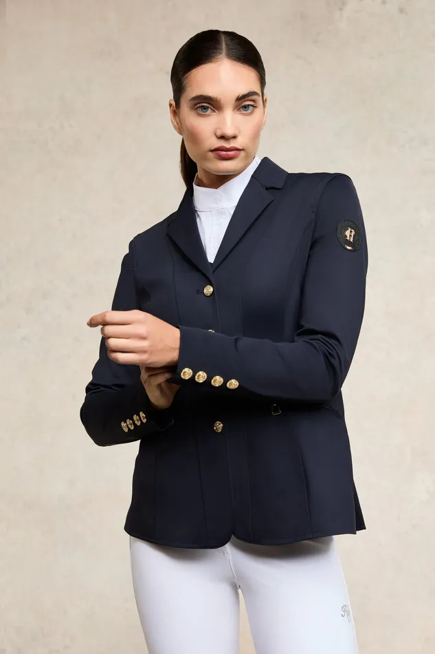 Holland Cooper Gatcombe Long Sleeve Show Shirt Ink Navy Women Base Layers Holland Cooper Gatcombe Long Sleeve Show Shirt Ink Navy Women Base Layers