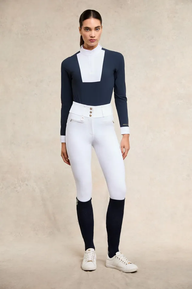 Holland Cooper Gatcombe Long Sleeve Show Shirt Ink Navy Women Base Layers Holland Cooper Gatcombe Long Sleeve Show Shirt Ink Navy Women Base Layers