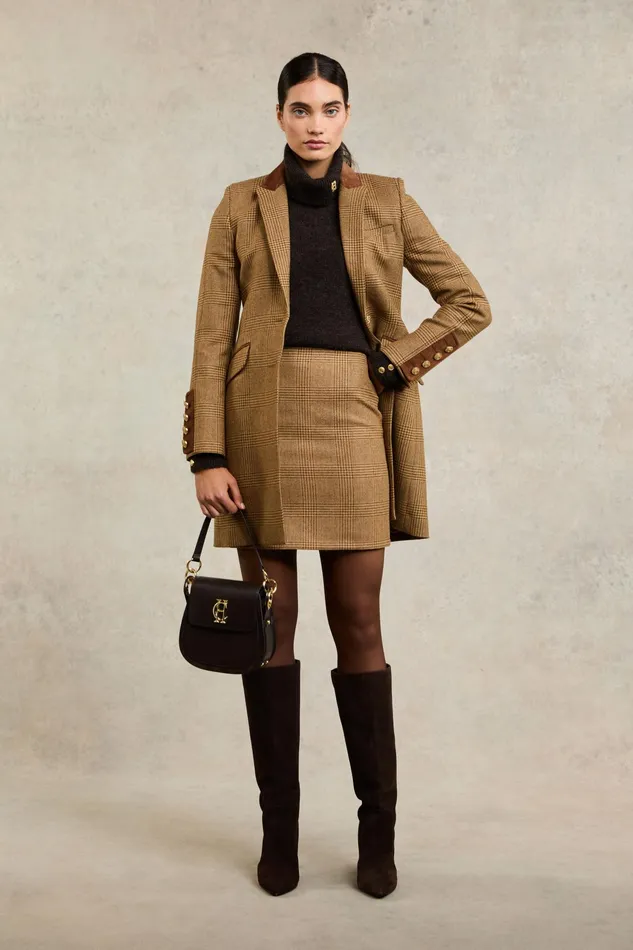 Holland Cooper Kempton Coat Tawny Women Tailoring