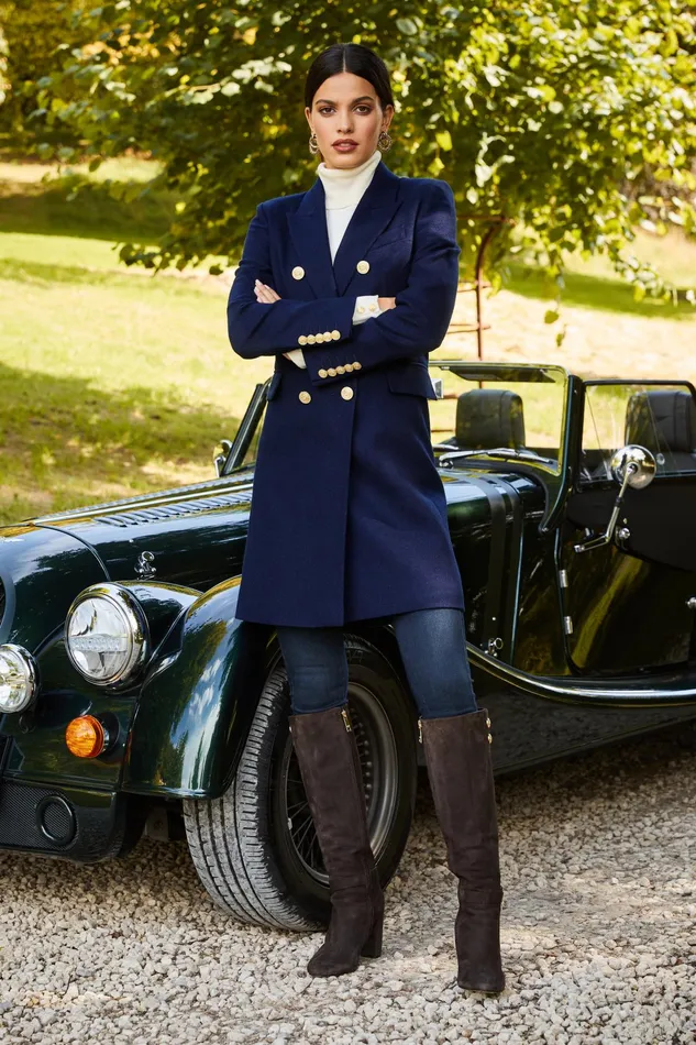 Holland Cooper Knightsbridge Coat Navy Women Tailoring