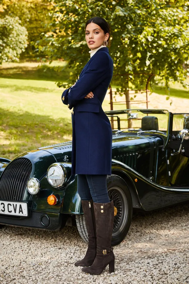 Holland Cooper Knightsbridge Coat Navy Women Tailoring