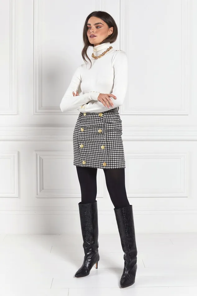 Holland Cooper Knightsbridge Skirt Houndstooth Women Tailoring Holland Cooper Knightsbridge Skirt Houndstooth Women Tailoring