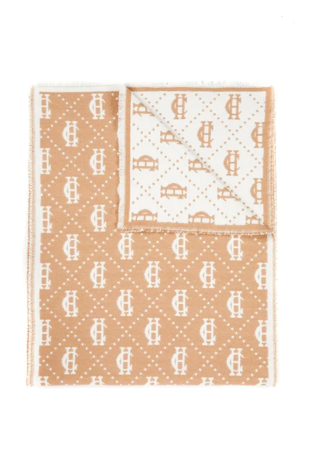 Holland Cooper Lightweight Monogram Scarf Camel Cream Men Scarves Holland Cooper Lightweight Monogram Scarf Camel Cream Men Scarves