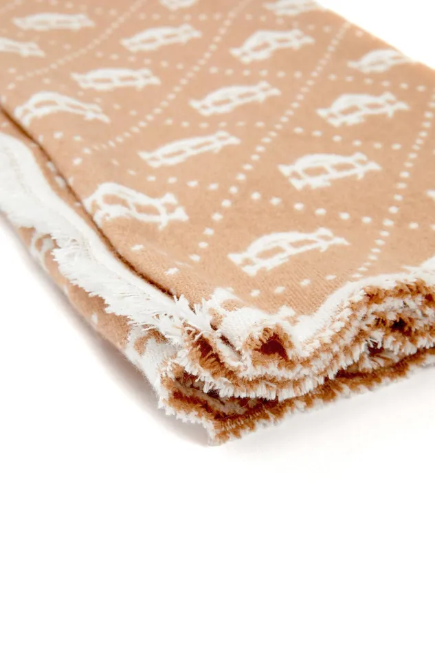 Holland Cooper Lightweight Monogram Scarf Camel Cream Men Scarves Holland Cooper Lightweight Monogram Scarf Camel Cream Men Scarves