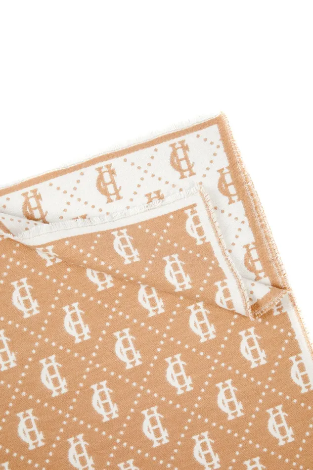 Holland Cooper Lightweight Monogram Scarf Camel Cream Men Scarves Holland Cooper Lightweight Monogram Scarf Camel Cream Men Scarves