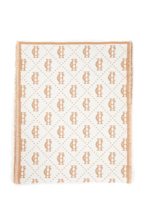 Holland Cooper Lightweight Monogram Scarf Camel Cream Men Scarves Holland Cooper Lightweight Monogram Scarf Camel Cream Men Scarves