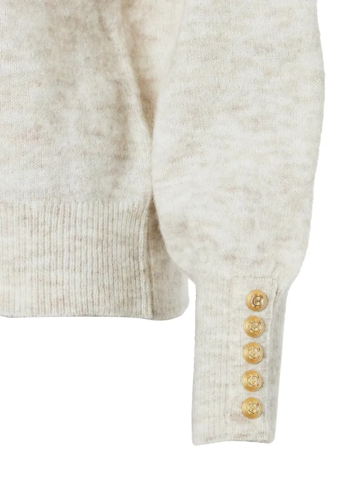 Holland Cooper Maisie Roll Neck Knit Barley Women Knitwear Holland Cooper Maisie Roll Neck Knit Barley Women Knitwear