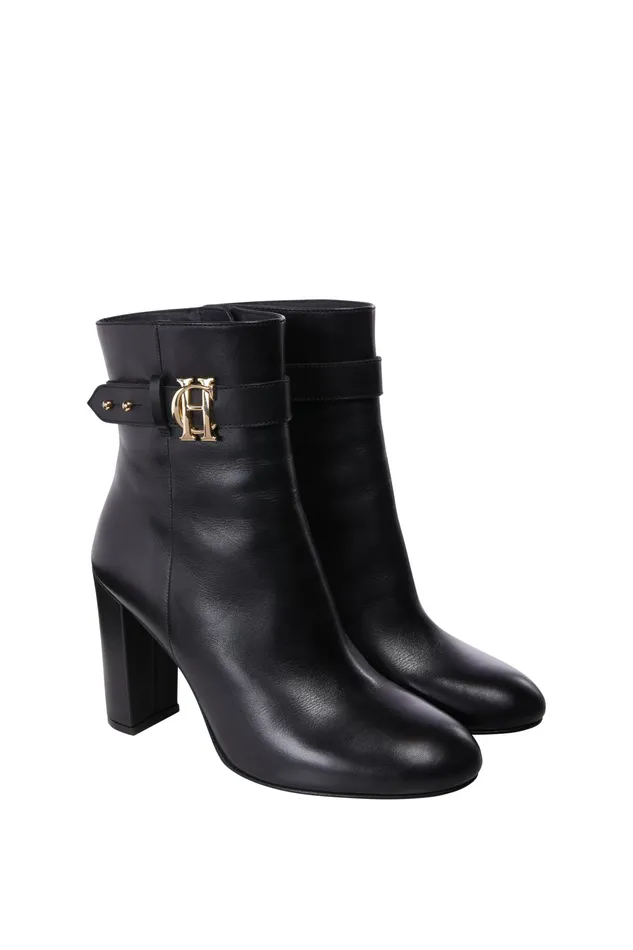 Holland Cooper Mayfair Ankle Boot Black Leather Women Boots Holland Cooper Mayfair Ankle Boot Black Leather Women Boots