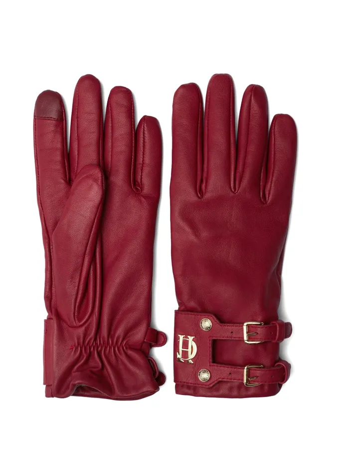 Holland Cooper Monogram Leather Gloves Mulberry Women Gloves
