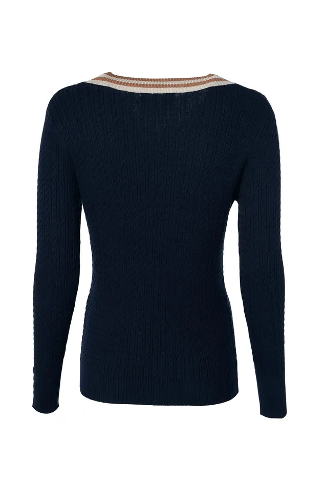 Holland Cooper Zoe Knit Ink Navy Women Knitwear Holland Cooper Zoe Knit Ink Navy Women Knitwear