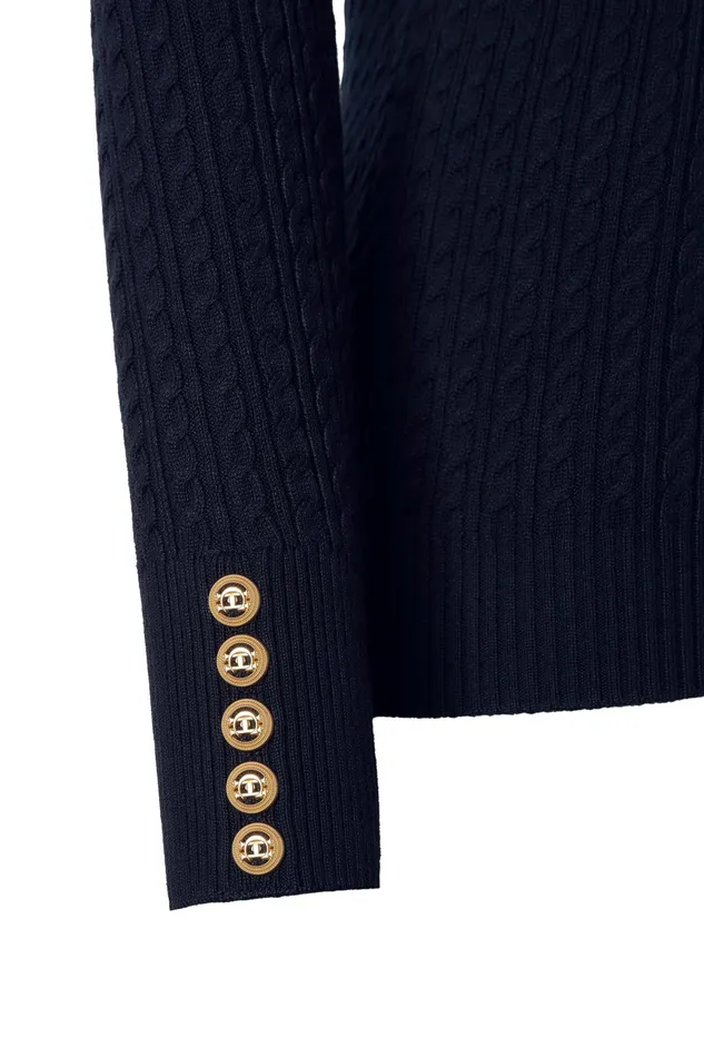 Holland Cooper Zoe Knit Ink Navy Women Knitwear Holland Cooper Zoe Knit Ink Navy Women Knitwear