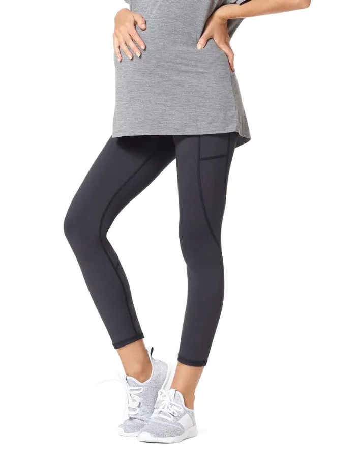 Hue Active Maternity Skimmer Black Women Knit