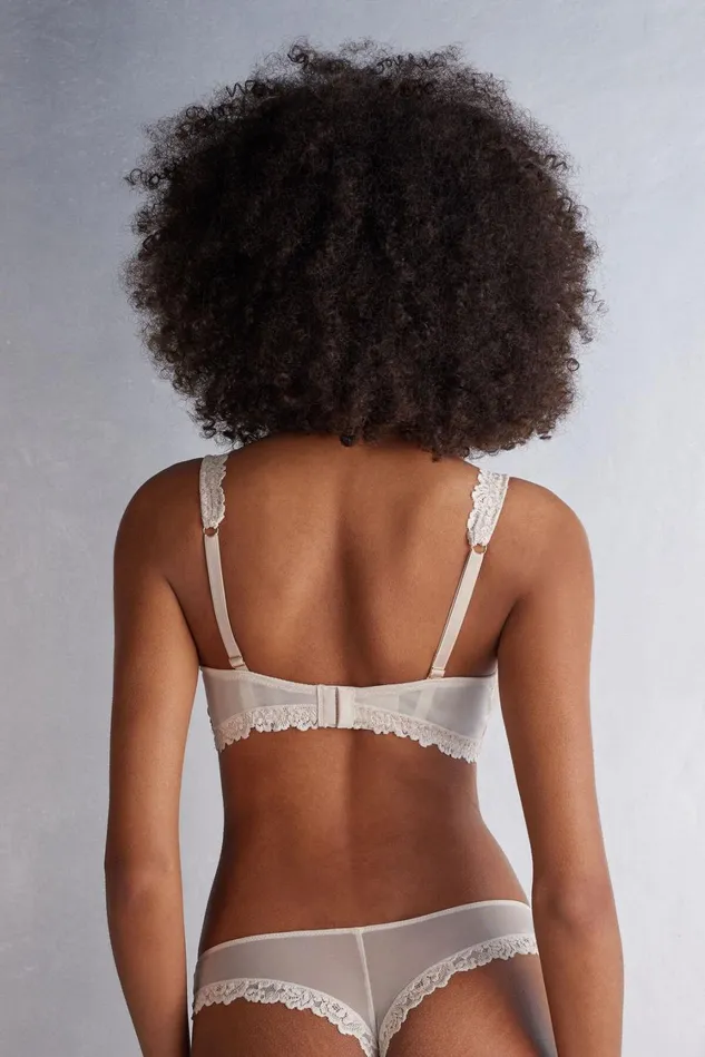 Intimissimi Balconette Women Pretty Flowers Daniela Balconette Bra Natural 2280 8211 Avorio Crema