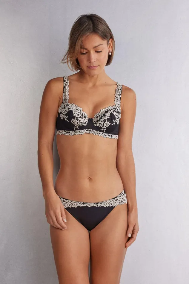 Intimissimi Balconette Women Pretty Flowers Sofia Balconette Bra Multicolor 9887 8211 Blackivory
