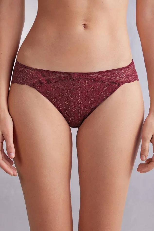 Intimissimi Bikini Panties Women Low Rise Lace Panties Burgundy 653j 8211 Folk Red Intimissimi Bikini Panties Women Low Rise Lace Panties Burgundy 653j 8211 Folk Red