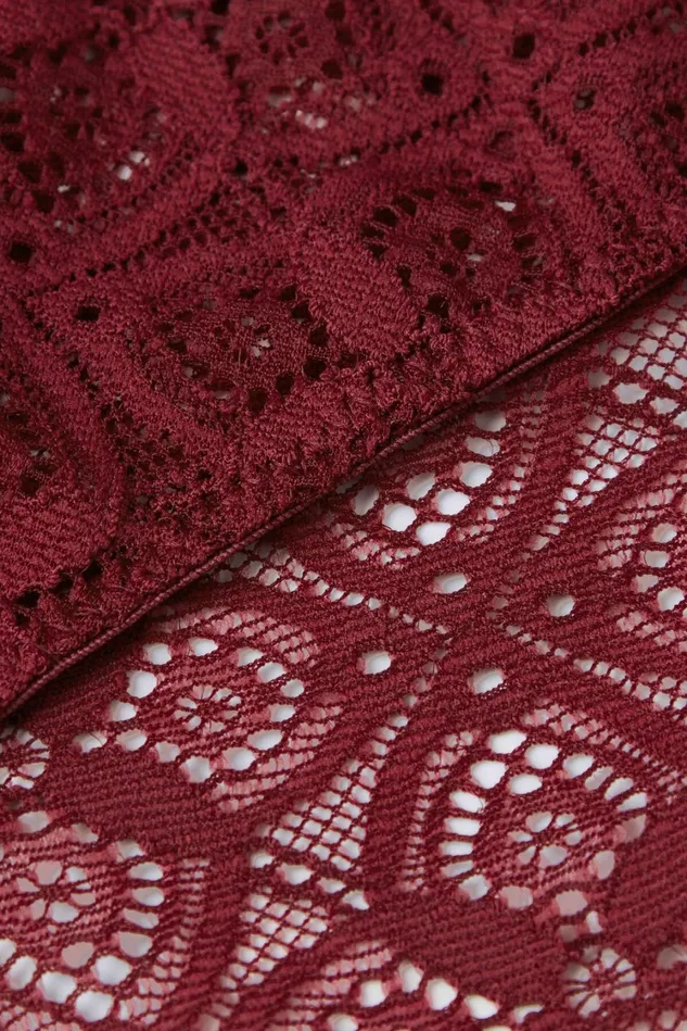 Intimissimi Bikini Panties Women Low Rise Lace Panties Burgundy 653j 8211 Folk Red