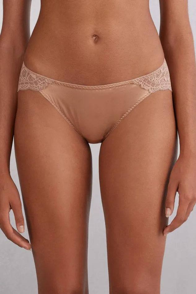 Intimissimi Bikini Panties Women Silk And Lace Briefs Natural 163i 8211 Satin Pink Intimissimi Bikini Panties Women Silk And Lace Briefs Natural 163i 8211 Satin Pink