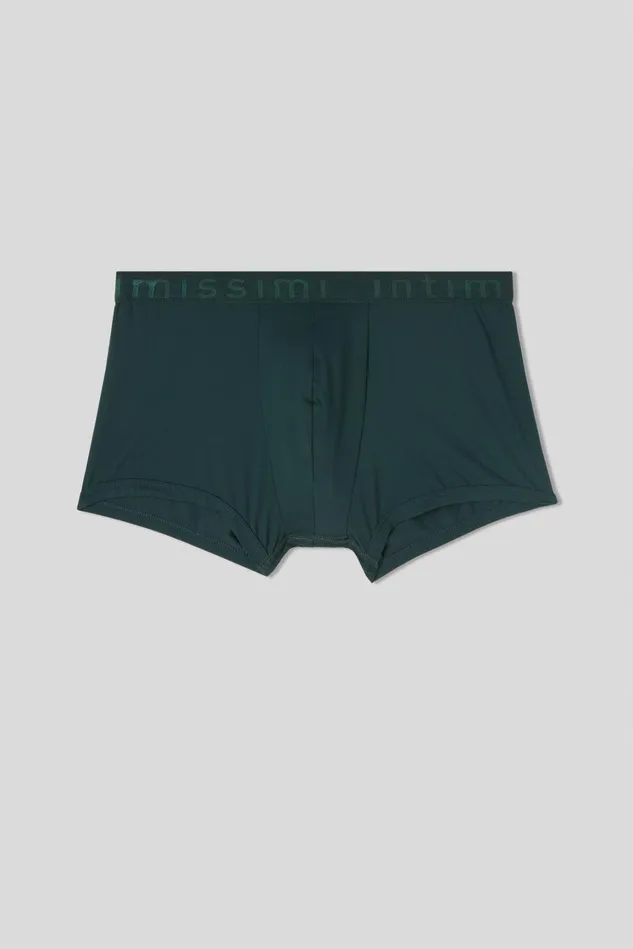 Intimissimi Boxers Men Microfiber Logo Boxer Shorts Green 132j 8211 Verde Scuro