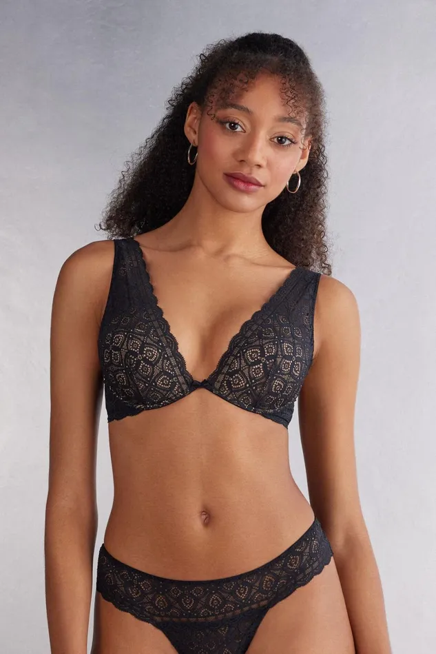 Intimissimi Bralette Women Elena Balconette Bra In Lace Black 019 8211 Black