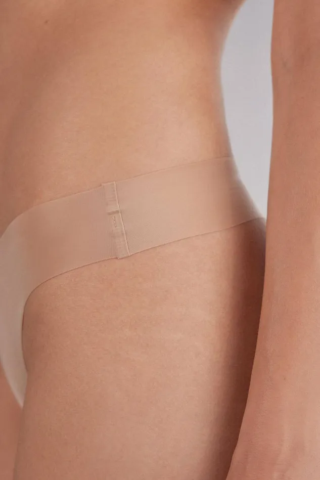 Intimissimi Brazilian Cut Women Brazilian Panties In Seamless Ultra Light Microfiber Natural 044 8211 Honey Soft Beige