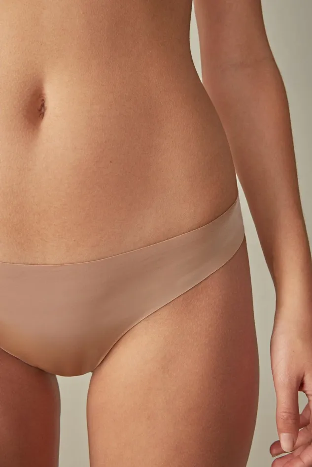 Intimissimi Brazilian Cut Women Brazilian Panties In Seamless Ultra Light Microfiber Natural 044 8211 Honey Soft Beige