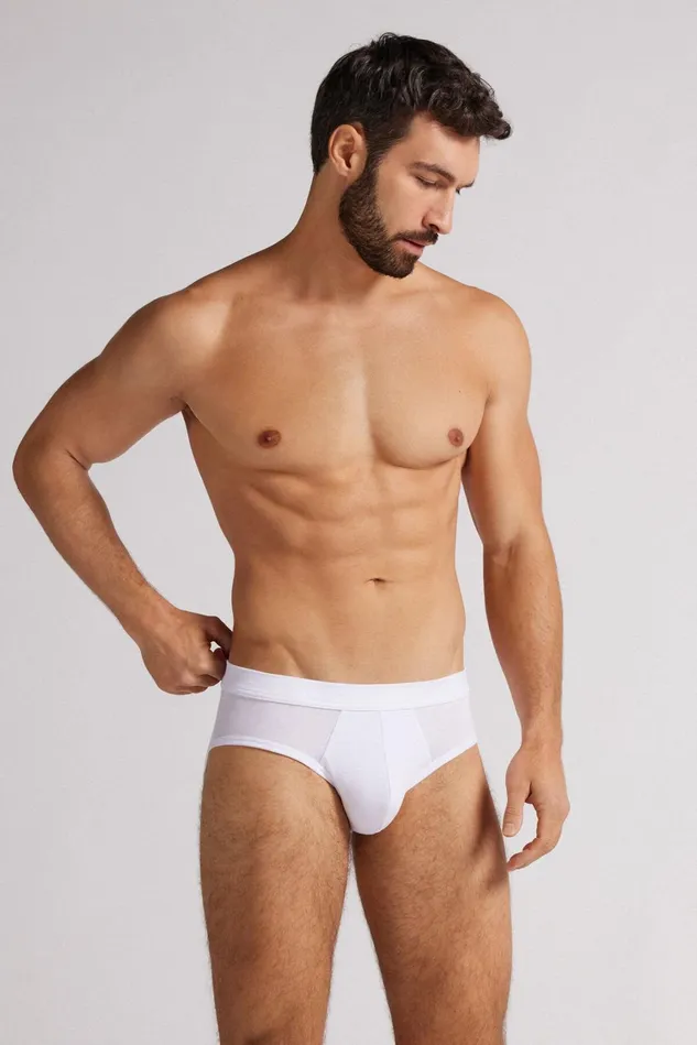 Intimissimi Briefs Men Soft Silk Briefs White 001 8211 White