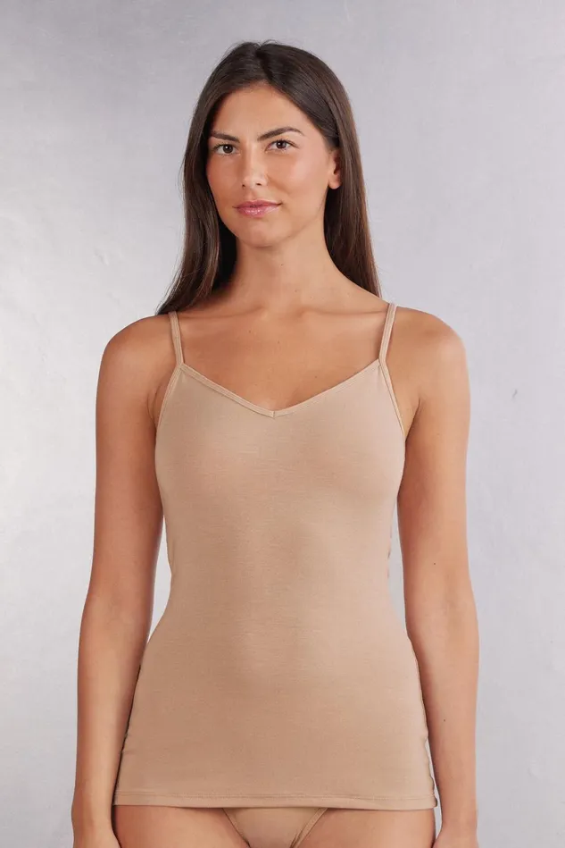 Intimissimi Camisoles Tank Tops Women Modal Top Natural 044 8211 Honey Soft Beige Intimissimi Camisoles Tank Tops Women Modal Top Natural 044 8211 Honey Soft Beige