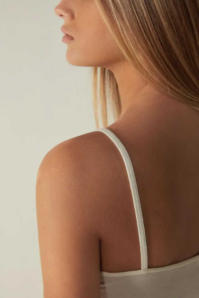Intimissimi Camisoles Tank Tops Women Modal Ultralight Cashmere Blend Top With Lace Ivory 231i 8211 Vanilla