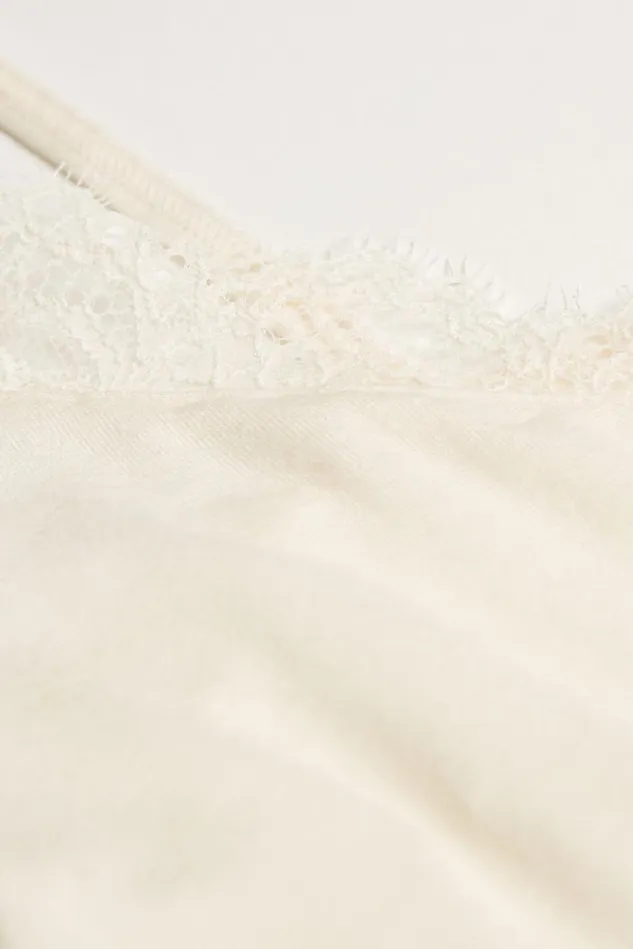 Intimissimi Camisoles Tank Tops Women Modal Ultralight Cashmere Blend Top With Lace Ivory 231i 8211 Vanilla