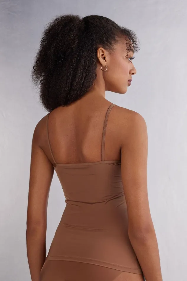 Intimissimi Camisoles Tank Tops Women Ultralight Microfiber Top Natural 502i 8211 Caramel