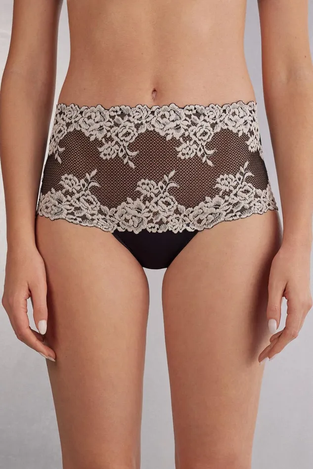 Intimissimi HighWaisted Briefs Women Pretty Flowers Hipster Brazilian Multicolor 9887 8211 Blackivory Intimissimi HighWaisted Briefs Women Pretty Flowers Hipster Brazilian Multicolor 9887 8211 Blackivory
