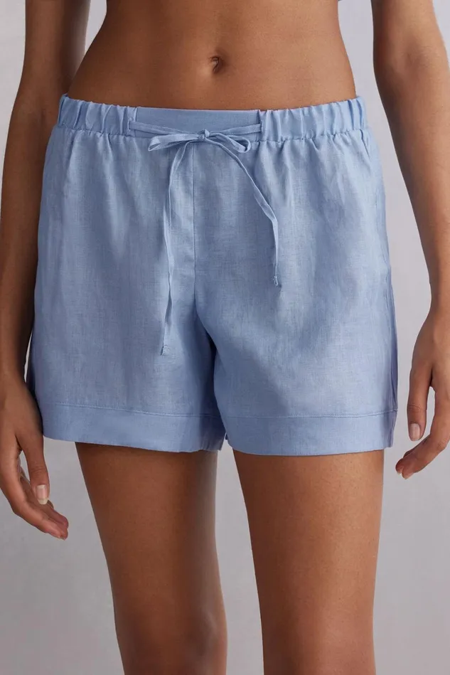 Intimissimi Leggings Pants Women Linen Cloth Shorts Light Blue 550j 8211 Dreamy Blue Intimissimi Leggings Pants Women Linen Cloth Shorts Light Blue 550j 8211 Dreamy Blue