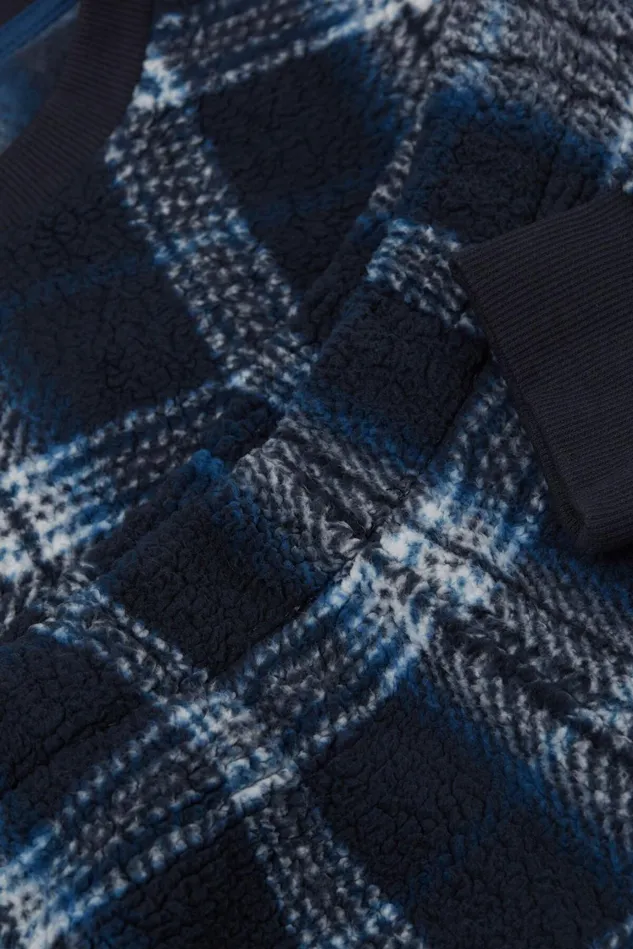 Intimissimi Long Pajamas Men Blue Tartan Polar Fleece Full Length Pajamas Blue 714j 8211 Blu Notte Check Azzurro