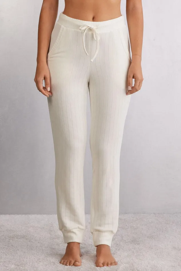 Intimissimi Long Pajamas Women Royal Elegance Ribbed Pants White 730i 8211 Cream Intimissimi Long Pajamas Women Royal Elegance Ribbed Pants White 730i 8211 Cream
