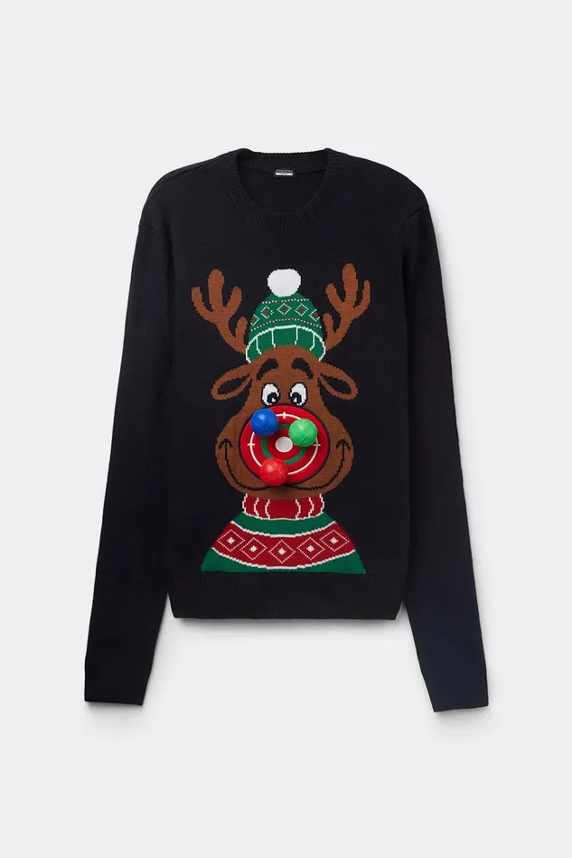 Intimissimi Long Sleeve Tops Men Christmas Reindeer Sweatshirt With Target Blue 800 8211 Blu Notte