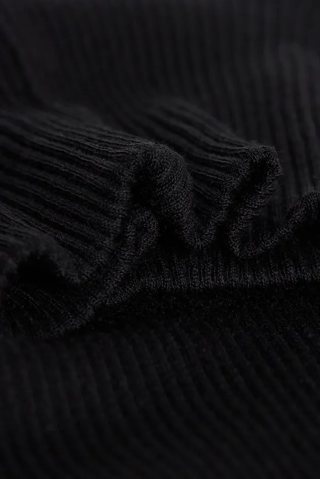 Intimissimi Long Sleeve Tops Women LongSleeve HighNeck Tubular Top In Wool And Silk Black 019 8211 Black