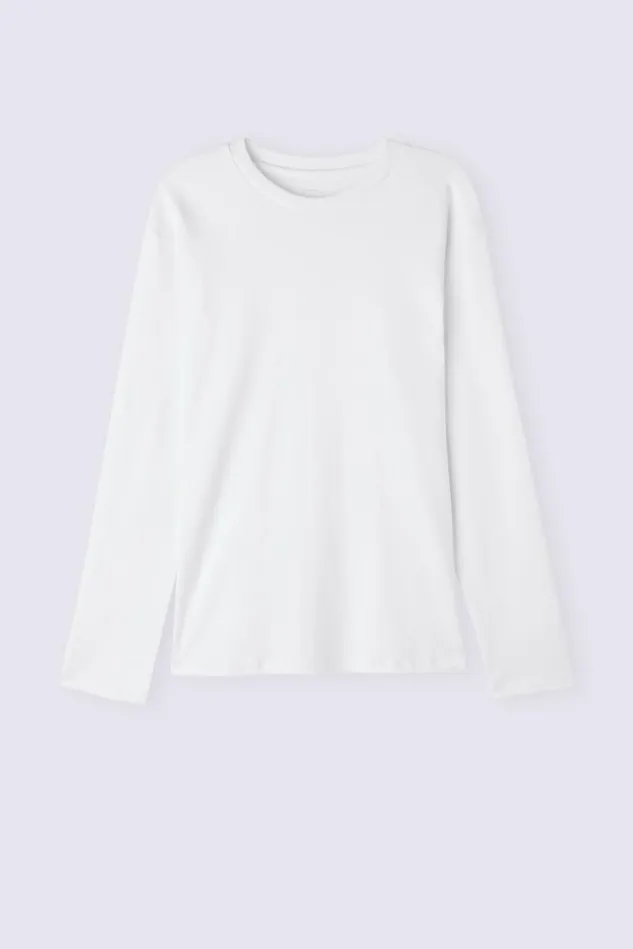 Intimissimi Long Sleeve Tops Women Long Sleeve Top In Cotton White 001 8211 White