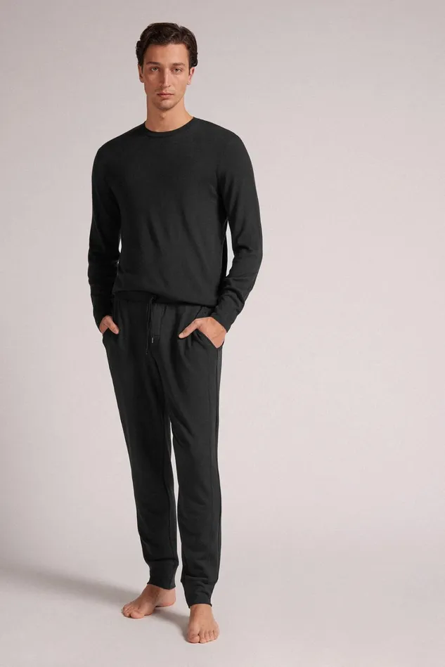 Intimissimi Pants Men Micromodal Trousers Black 019 8211 Black