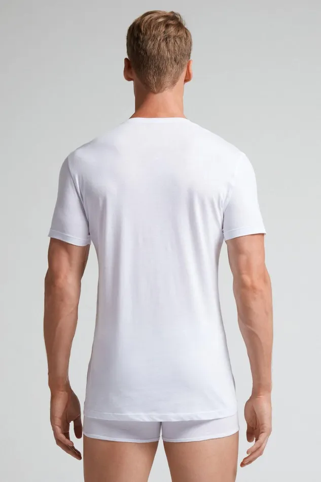 Intimissimi TShirts Polos Men Extrafine Superior Cotton TShirt White 001 8211 White