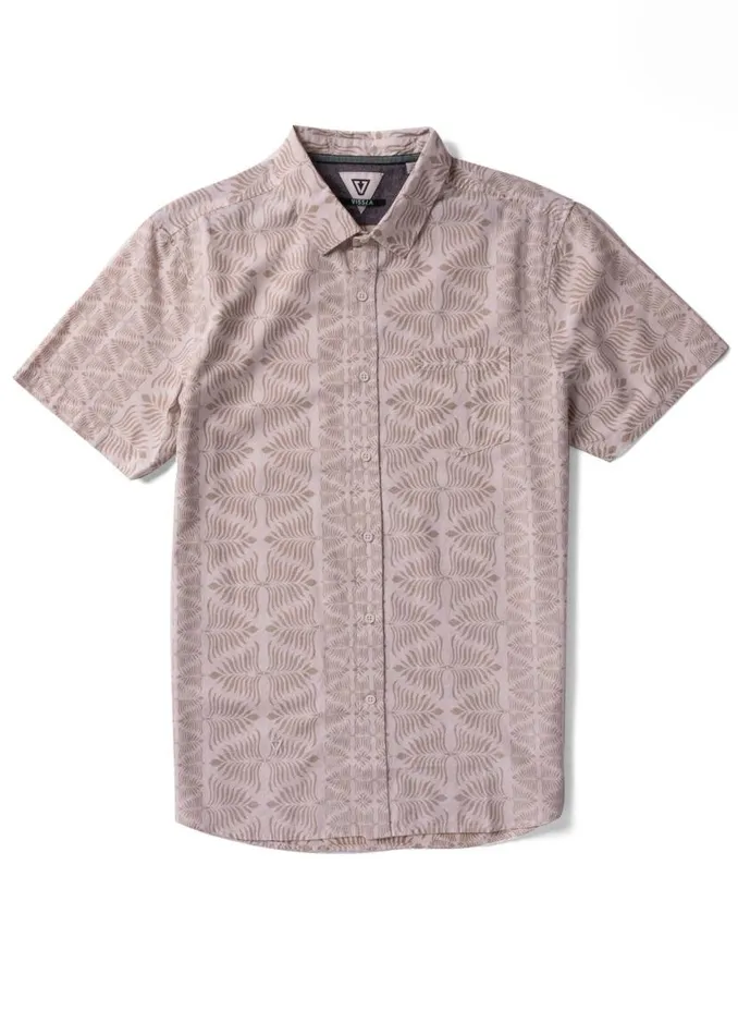 Island Impressions Eco Ss Shirt Bone Men Vissla Shirts and Flannels