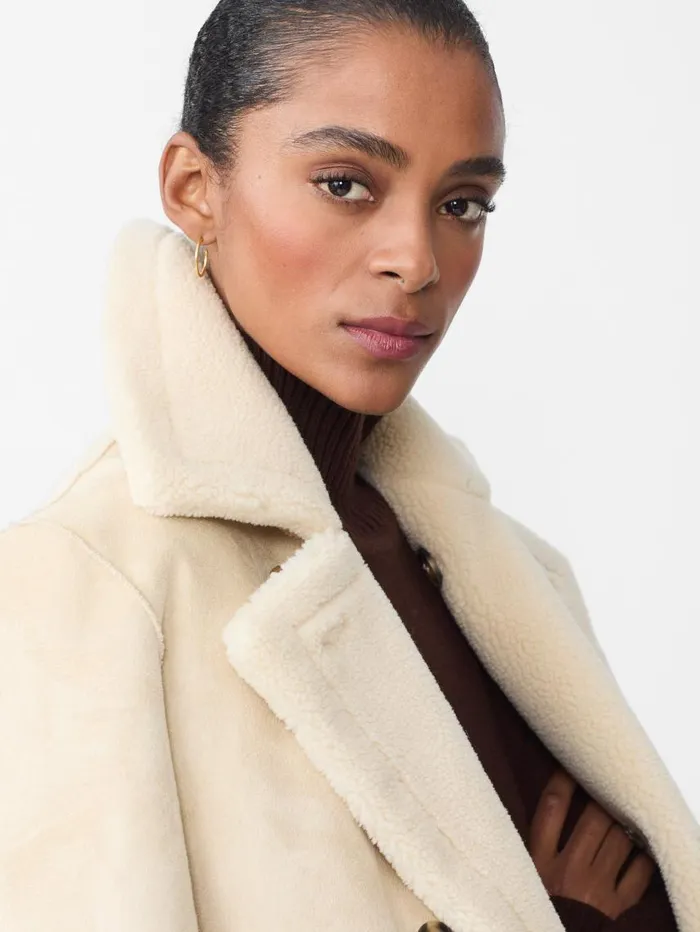 JMcLaughlin Agata Reversible Faux Fur Coat Cream Women Jackets and Outerwear JMcLaughlin Agata Reversible Faux Fur Coat Cream Women Jackets and Outerwear