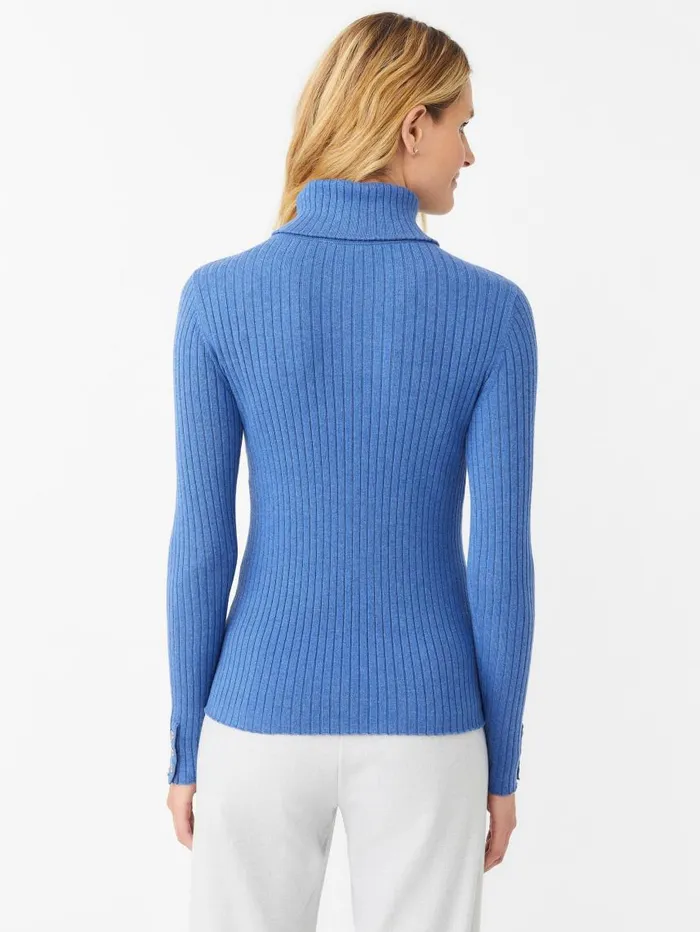 JMcLaughlin Arlette Turtleneck Heather Chambray Women Sweaters JMcLaughlin Arlette Turtleneck Heather Chambray Women Sweaters