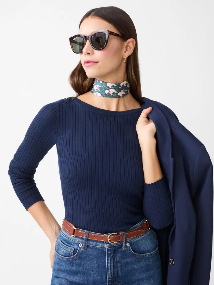 JMcLaughlin Della Sweater Navy Women Sweaters