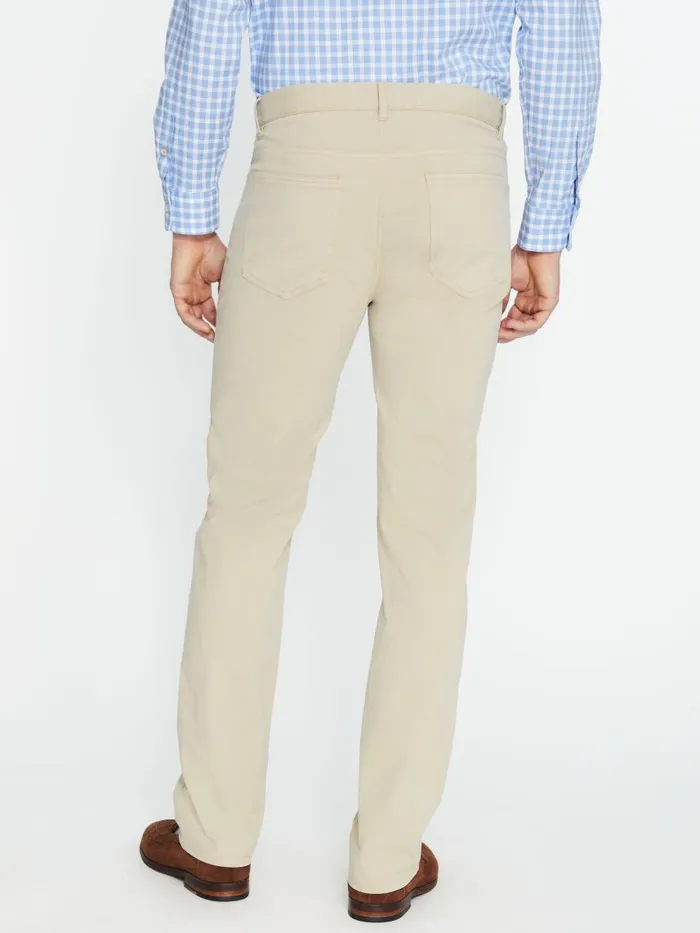 JMcLaughlin Parker 5Pocket Straight Pants In Stretch Cotton Sateen Stone Men Pants JMcLaughlin Parker 5Pocket Straight Pants In Stretch Cotton Sateen Stone Men Pants