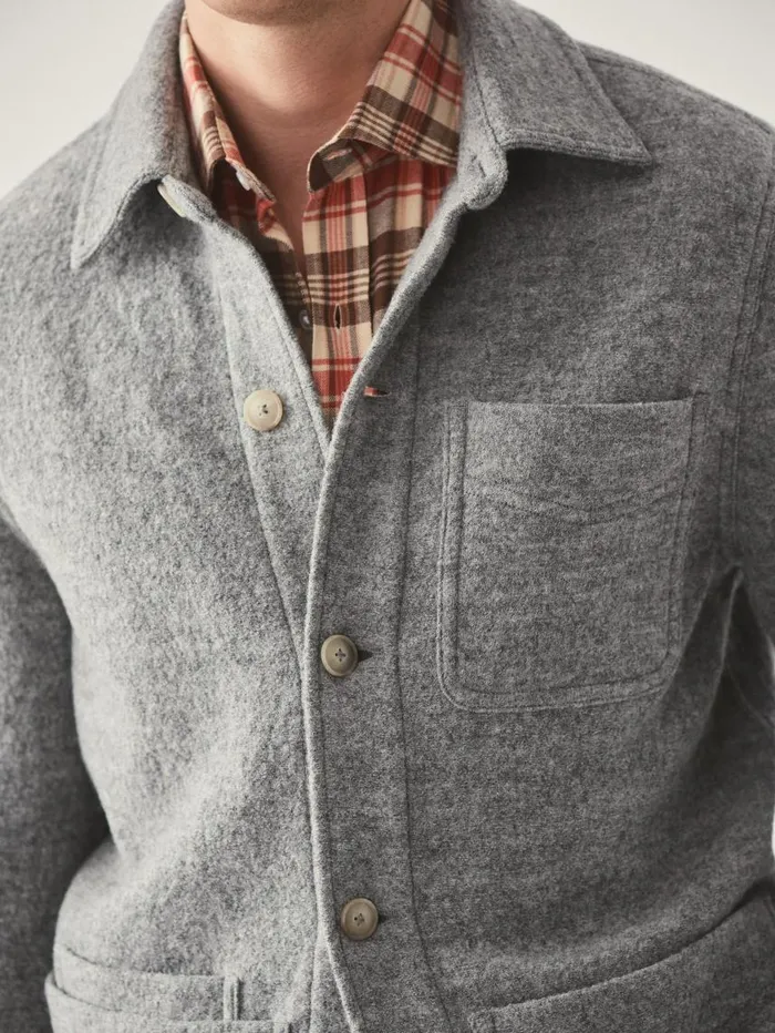 JMcLaughlin Weekender Jacket Light Gray Men Jackets and Outerwear JMcLaughlin Weekender Jacket Light Gray Men Jackets and Outerwear