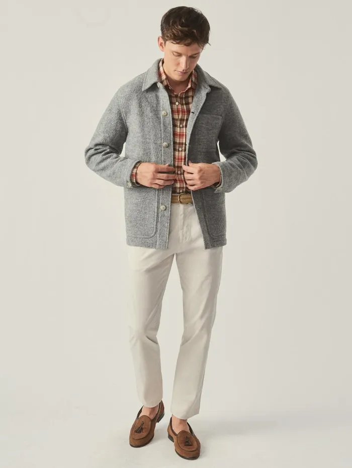 JMcLaughlin Weekender Jacket Light Gray Men Jackets and Outerwear JMcLaughlin Weekender Jacket Light Gray Men Jackets and Outerwear